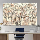Farmhouse Texas Longhorn Wall Art Canvas Print - Abstract by MyGreatCanvas | Canvas Wall Art Prints | Photo Prints & Wall Decor