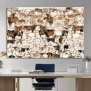 Large Longhorn Wall Art Canvas Print - Abstract Cow Animal by MyGreatCanvas | Canvas Wall Art Prints | Photo Prints & Wall Decor