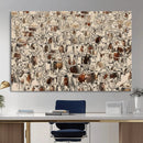 Abstract Longhorn Wall Art Canvas Print - Farm Animal by MyGreatCanvas | Canvas Wall Art Prints | Photo Prints & Wall Decor