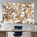 Farmhouse Bighorn Sheep Wall Art Canvas Print - Abstract by MyGreatCanvas | Canvas Wall Art Prints | Photo Prints & Wall Decor