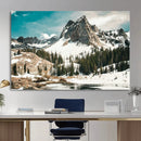 Snowy Mountain Wall Art Canvas Print, Alpine Pine Forest by MyGreatCanvas | Canvas Wall Art Prints | Photo Prints & Wall Decor