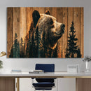 Rustic Bear Wall Art Canvas Print – Woodland Wildlife by MyGreatCanvas | Canvas Wall Art Prints | Photo Prints & Wall Decor