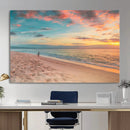 Beach Walk Wall Art Canvas Print – Soft Coastal Photography by MyGreatCanvas | Canvas Wall Art Prints | Photo Prints & Wall Decor