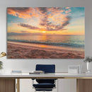 Sunset Beach Wall Art Canvas Print – Soft Coastal by MyGreatCanvas | Canvas Wall Art Prints | Photo Prints & Wall Decor