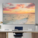 Sunset Beach Wall Art Canvas Print – Soft Coastal by MyGreatCanvas | Canvas Wall Art Prints | Photo Prints & Wall Decor