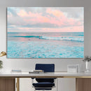 Ocean Wave Wall Art Canvas Print, Pastel Surf Seascape by MyGreatCanvas | Canvas Wall Art Prints | Photo Prints & Wall Decor