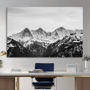 Black and White Mountain Wall Art Canvas Print, Snowy Alpine by MyGreatCanvas | Canvas Wall Art Prints | Photo Prints & Wall Decor