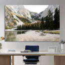 Lake Braies Alpine Landscape Wall Art Canvas Print, by MyGreatCanvas | Canvas Wall Art Prints | Photo Prints & Wall Decor