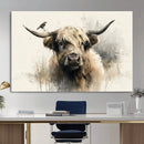 Abstract Highland Cow Wall Art Canvas Print, Rustic Farm by MyGreatCanvas | Canvas Wall Art Prints | Photo Prints & Wall Decor