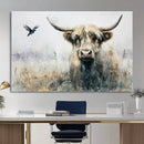 Abstract Highland Cow Animal Wall Art Canvas Print by MyGreatCanvas | Canvas Wall Art Prints | Photo Prints & Wall Decor
