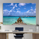 Caribbean Ocean Pier Seascape Wall Art Canvas Print, by MyGreatCanvas | Canvas Wall Art Prints | Photo Prints & Wall Decor