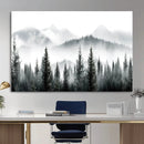 Misty Pine Forest Mountain Landscape Wall Art Canvas Print by MyGreatCanvas | Canvas Wall Art Prints | Photo Prints & Wall Decor