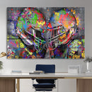 Graffiti Football Helmets Wall Art Canvas Print, Urban by MyGreatCanvas | Canvas Wall Art Prints | Photo Prints & Wall Decor