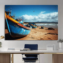 Fishing Boats Wall Art Canvas Print, Coastal Boat Beach by MyGreatCanvas | Canvas Wall Art Prints | Photo Prints & Wall Decor