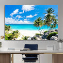 Tropical Beach Wall Art Canvas Print, Palm Tree Ocean by MyGreatCanvas | Canvas Wall Art Prints | Photo Prints & Wall Decor