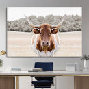 Texas Longhorn Bull Wall Art Canvas Print, Rustic Western by MyGreatCanvas | Canvas Wall Art Prints | Photo Prints & Wall Decor