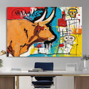 Basquiat Style Bull Graffiti Wall Art Canvas Print, Street by MyGreatCanvas | Canvas Wall Art Prints | Photo Prints & Wall Decor