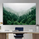Misty Pine Forest Wall Art Canvas Print, Foggy Evergreen by MyGreatCanvas | Canvas Wall Art Prints | Photo Prints & Wall Decor