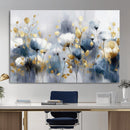 Large Abstract Flowers Wall Art Canvas Print – Gold and Blue by MyGreatCanvas | Canvas Wall Art Prints | Photo Prints & Wall Decor