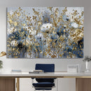Abstract Floral Wall Art Canvas Print – Gold and Blue by MyGreatCanvas | Canvas Wall Art Prints | Photo Prints & Wall Decor