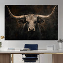 Vintage Longhorn Bull Wall Art Canvas Print – Rustic Western by MyGreatCanvas | Canvas Wall Art Prints | Photo Prints & Wall Decor