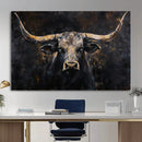 Abstract Longhorn Bull Wall Art Canvas Print – Rustic by MyGreatCanvas | Canvas Wall Art Prints | Photo Prints & Wall Decor