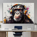Dj Monkey Wall Art Canvas Print – Colorful Pop Art Banksy by MyGreatCanvas | Canvas Wall Art Prints | Photo Prints & Wall Decor