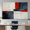 Navy Red Abstract Wall Art Canvas Print, Modern Luxury by MyGreatCanvas | Canvas Wall Art Prints | Photo Prints & Wall Decor