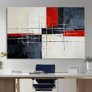 Navy Red Abstract Wall Art Canvas Print, Modern Luxury by MyGreatCanvas | Canvas Wall Art Prints | Photo Prints & Wall Decor