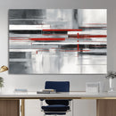 Gray Red Abstract Wall Art Canvas Print, Modern Abstract by MyGreatCanvas | Canvas Wall Art Prints | Photo Prints & Wall Decor