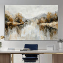 Abstract Landscape Wall Art Canvas Print, Modern Lake by MyGreatCanvas | Canvas Wall Art Prints | Photo Prints & Wall Decor