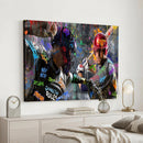 Graffiti Baseball Player Street Art Wall Art Canvas Print