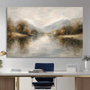 Neutral Abstract River Landscape Wall Art Canvas Print by MyGreatCanvas | Canvas Wall Art Prints | Photo Prints & Wall Decor