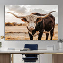 Texas Longhorn Bull Rustic Wall Art Canvas Print, Western by MyGreatCanvas | Canvas Wall Art Prints | Photo Prints & Wall Decor
