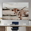 Texas Longhorn Bull Rustic Wall Art Canvas Print by MyGreatCanvas | Canvas Wall Art Prints | Photo Prints & Wall Decor