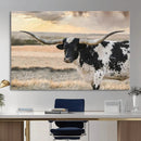 Texas Longhorn Bull Rustic Wall Art Canvas Print by MyGreatCanvas | Canvas Wall Art Prints | Photo Prints & Wall Decor