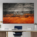 Black Orange Abstract Wall Art Canvas Print Modern Textured by MyGreatCanvas | Canvas Wall Art Prints | Photo Prints & Wall Decor