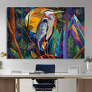 Colorful Heron Wall Art Canvas Print Tropical Bird Abstract by MyGreatCanvas | Canvas Wall Art Prints | Photo Prints & Wall Decor
