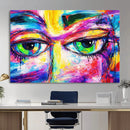 Colorful Abstract Face Wall Art Canvas Print – Modern Pop by MyGreatCanvas | Canvas Wall Art Prints | Photo Prints & Wall Decor
