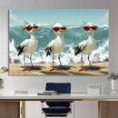 Funny Seagull Wall Art Canvas Print Beach Birds With by MyGreatCanvas | Canvas Wall Art Prints | Photo Prints & Wall Decor