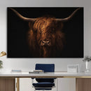 Highland Cow Wall Art Canvas Print – Moody Dark Rustic by MyGreatCanvas | Canvas Wall Art Prints | Photo Prints & Wall Decor