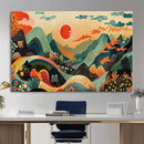 Yayoi Kusama Boho Mountain Landscape Large Wall Art, by MyGreatCanvas | Canvas Wall Art Prints | Photo Prints & Wall Decor