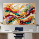 Geometric Abstract Wall Art Canvas Print, Orange Blue by MyGreatCanvas | Canvas Wall Art Prints | Photo Prints & Wall Decor