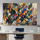 Geometric Abstract Wall Art Canvas Print, Orange Blue by MyGreatCanvas | Canvas Wall Art Prints | Photo Prints & Wall Decor