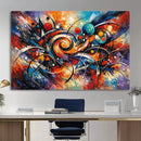 Geometric Abstract Wall Art Canvas Print, Orange Blue by MyGreatCanvas | Canvas Wall Art Prints | Photo Prints & Wall Decor