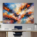 Lyrical Abstraction Wall Art Canvas Print, Orange Blue by MyGreatCanvas | Canvas Wall Art Prints | Photo Prints & Wall Decor