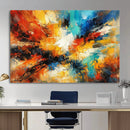 Lyrical Abstract Wall Art Canvas Print, Orange Blue Abstract by MyGreatCanvas | Canvas Wall Art Prints | Photo Prints & Wall Decor