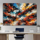 Lyrical Abstrac Wall Art Canvas Print, Orange Blue Abstract by MyGreatCanvas | Canvas Wall Art Prints | Photo Prints & Wall Decor