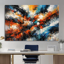 Geometric Abstract Wall Art Canvas Print, Orange Blue by MyGreatCanvas | Canvas Wall Art Prints | Photo Prints & Wall Decor