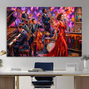 Jazz Band Canvas Wall Art — Jazz Club Singer Saxophone Print by MyGreatCanvas | Canvas Wall Art Prints | Photo Prints & Wall Decor